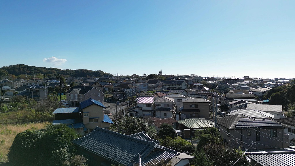 地上約10ｍ高の南方眺望