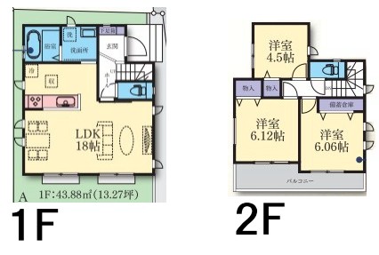 長後新築戸建て 3LDK間取り図
「トレオフの仲介」