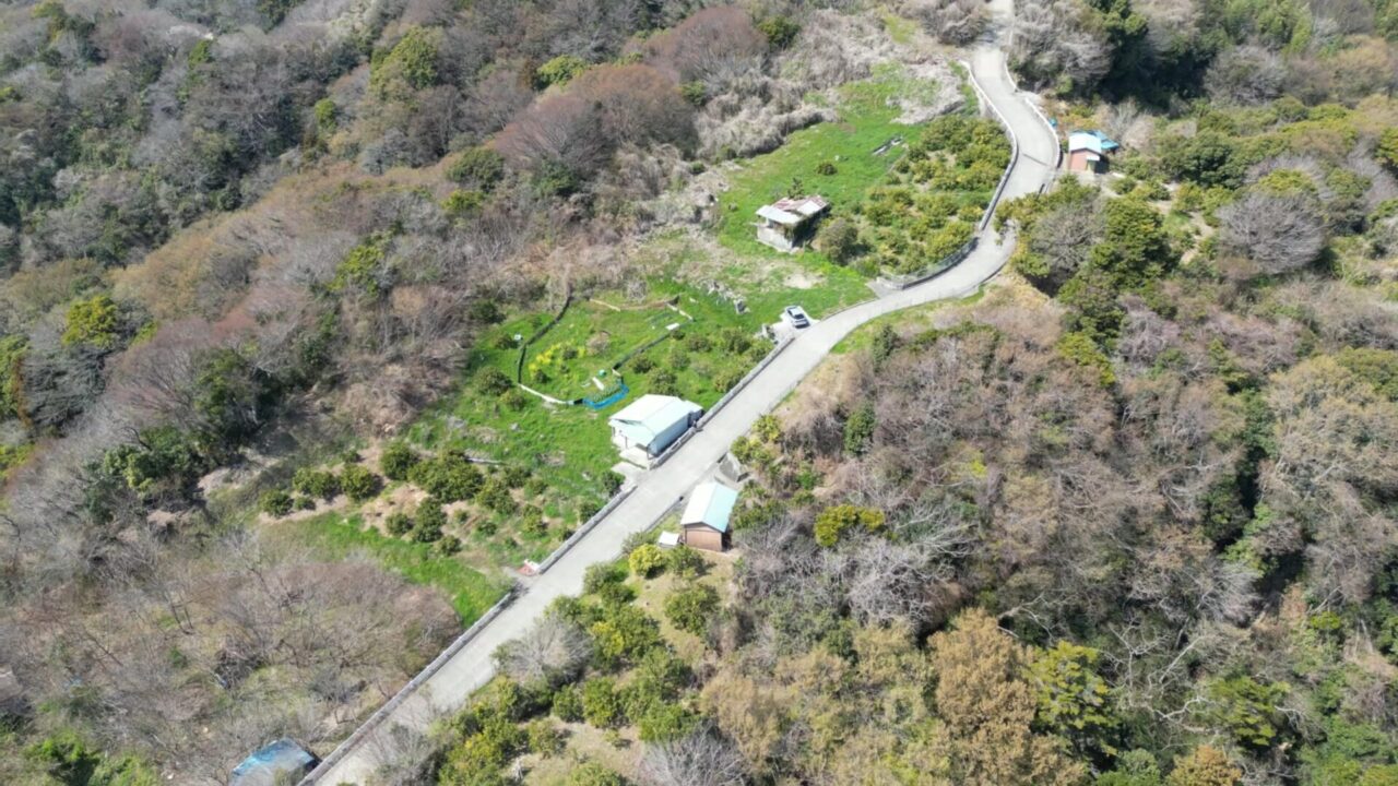 前川山林上空から撮影